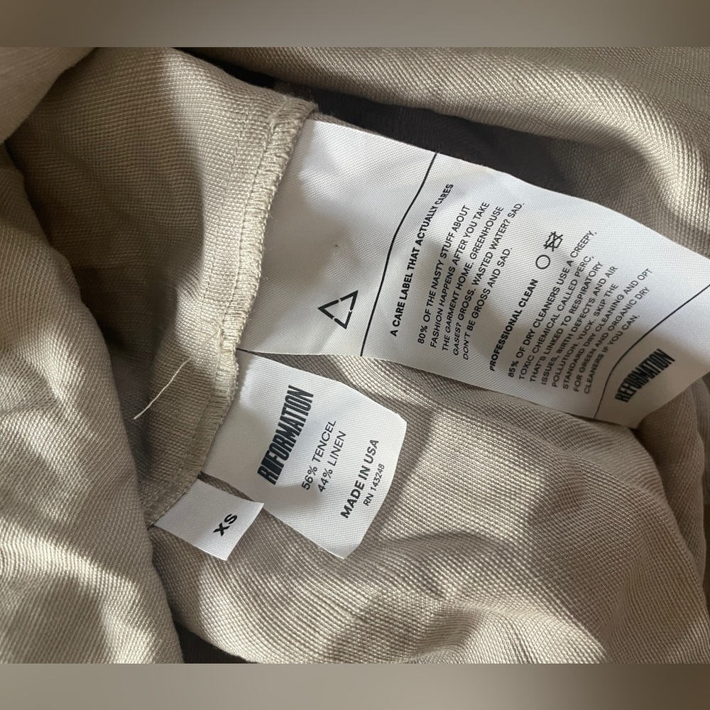 Reformation Neutral Beige Backless Slip Maxi Dress - Picture 3 of 4